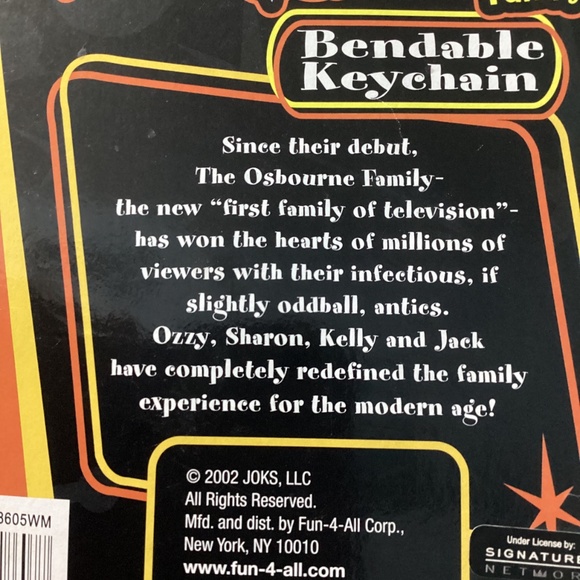NEW The Osbourne Family SHARON OSBOURNE Bendable Keychain 2002 - Picture 5 of 8